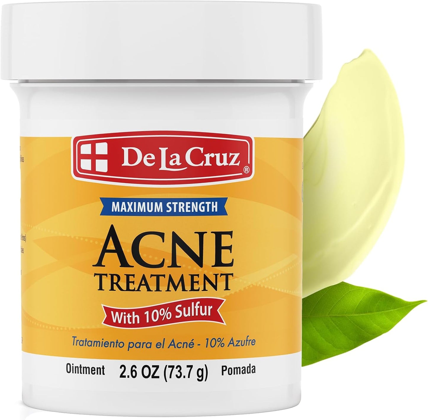 De La Cruz Sulfur Ointment Acne Medication 2.6oz