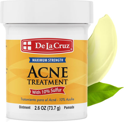 De La Cruz Sulfur Ointment Acne Medication 2.6oz