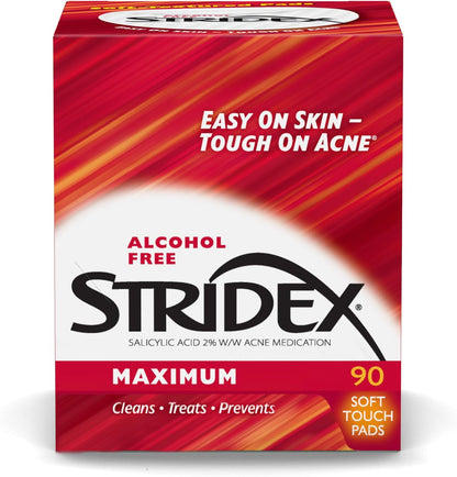 Stridex - Single-Step Acne Control (Daily Care Acne Pads Maximum Strength/Alcohol-Free/Soft Touch Pads/55 Pads)