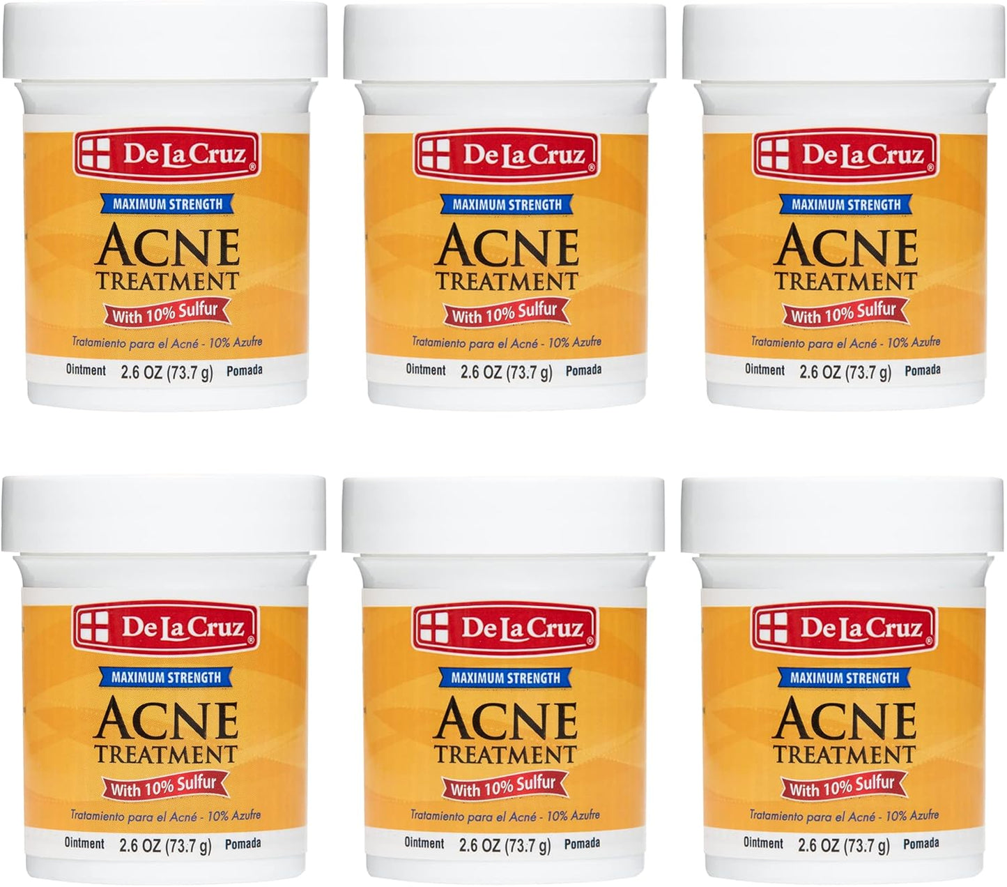 De La Cruz Sulfur Ointment Acne Medication 2.6oz